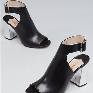 Prada heels - silver/black